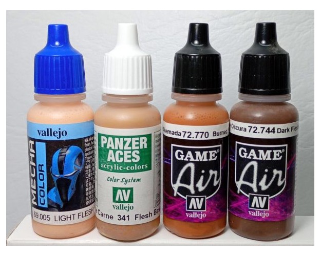 Set piel - 4 tonos - (pincel/aerógrafo)