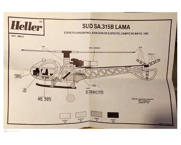 SA 315 LAMA - CALCAS EJÉRCITO ARGENTINO