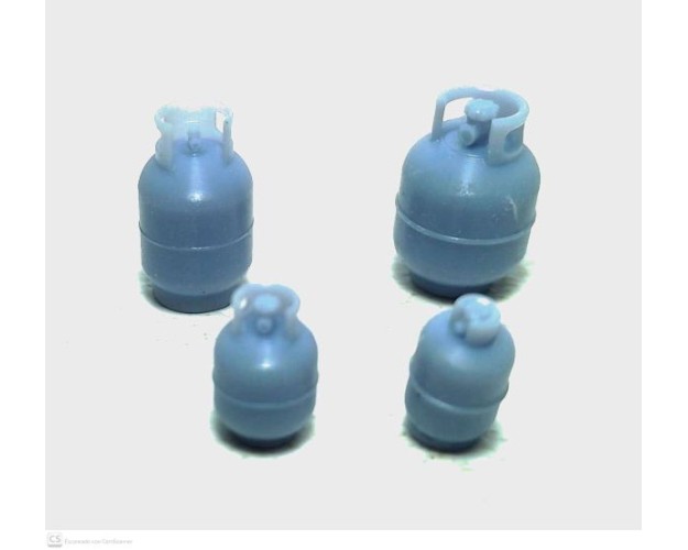 Garrafas de gas chicas.