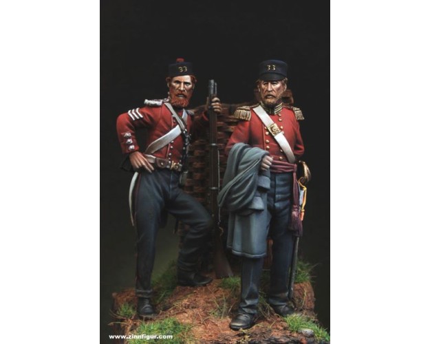 OFICIAL Y SARGENTO DEL 33º REGIMIENTO - CRIMEA