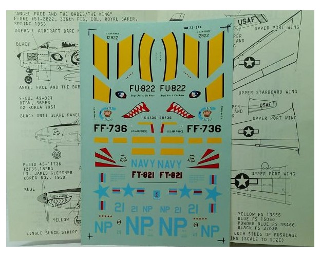 KOREAN WAR ACES F-86E, F-80C, F-51D, F-4U-5N