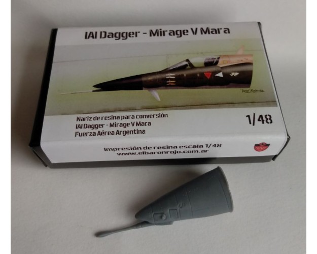 NARIZ DE RESINA PARA CONVERSIÓN IAI DAGGER - MIRAGE V MARA - 1/48