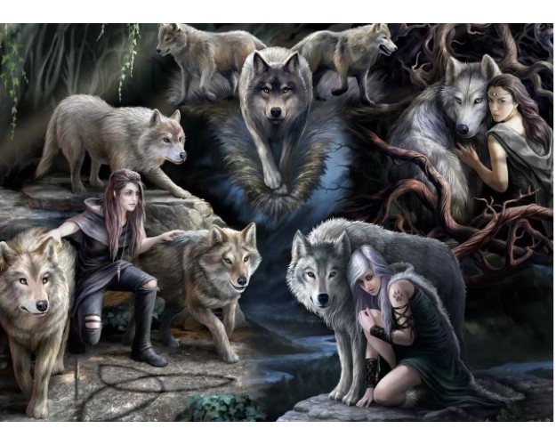 ANNE STOKES - WOLF COLLAGE