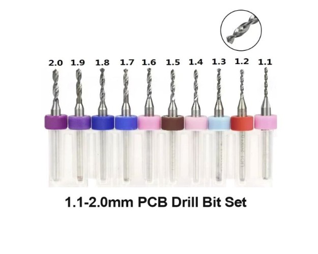 JUEGO DE 10 MECHAS DE 1,1 A 2mm.