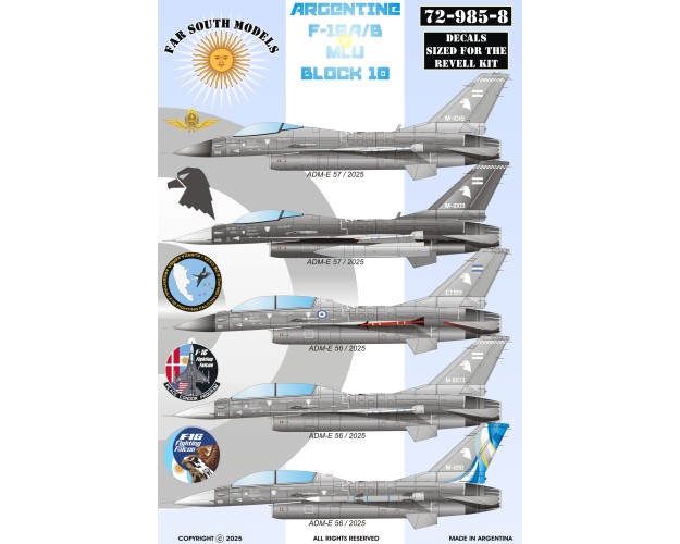 F-16A/B MLU BLOCK 10/15 EN ARGENTINA 1/72