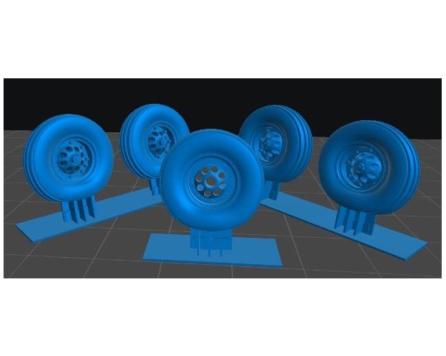 Ruedas Pucará (5) con leve aplastamiento