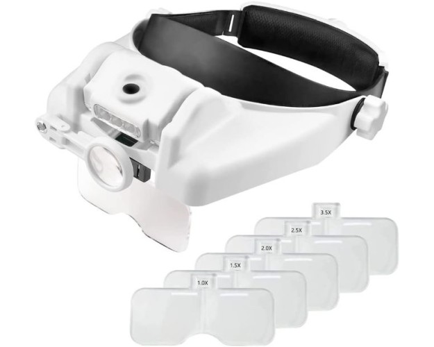 VINCHA CON LUPA E ILUMINACIÓN LED