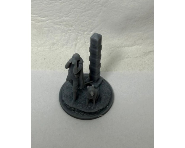 Viñeta de soldado ruso con perro.