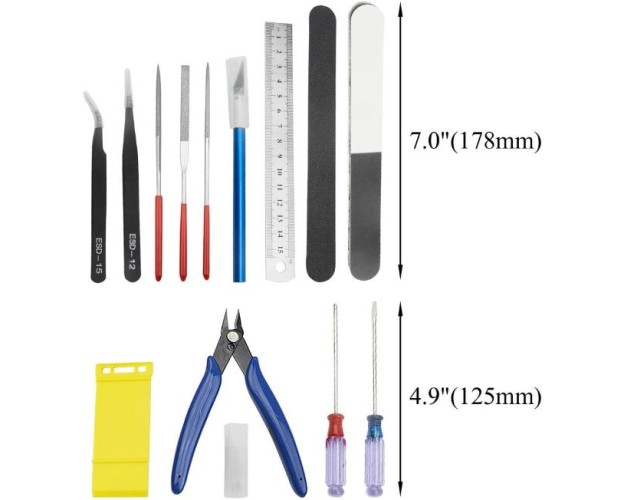 CAJA DE HERRAMIENTAS PARA MODELISMO - 22 PIEZAS