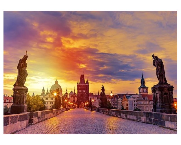 Charles Bridge at Sunset, Prague