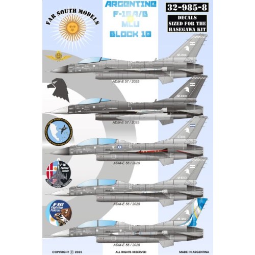 F-16A/B MLU BLOCK 10/15 EN ARGENTINA 1/32
