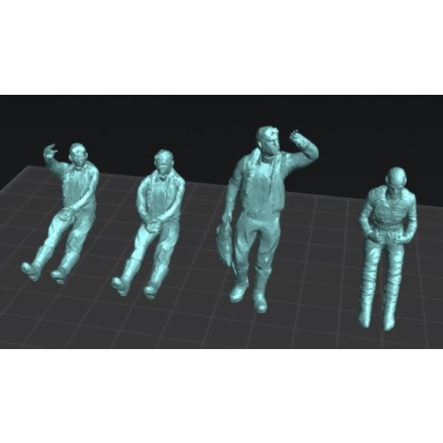 Pilotos WWII (set.2). 4 figuras