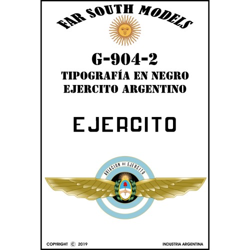 EJERCITO - Tipografia en Negro - Variante 2