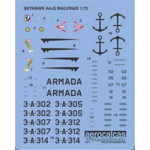SKYHAWK A4-Q MALVINAS (72011)