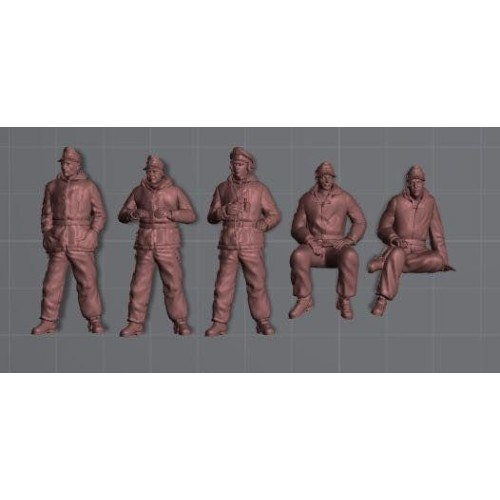 Tripulación alemana de tanques - Invierno (5 figuras) Set 2
