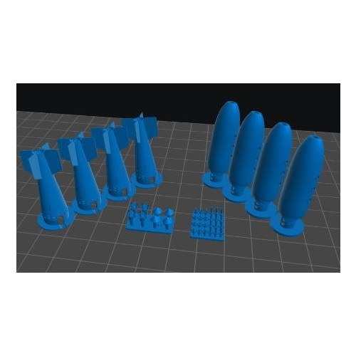 Set de Bombas MK-17 1000lbs con espoletas