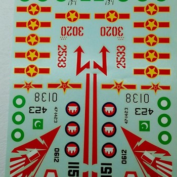 MIG-17 (5) SYRIA, VIETNAM, CAMBODIA, INDONESIA - MIG-19 (3), CHINA, PAKISTÁN.