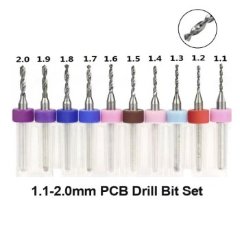 JUEGO DE 10 MECHAS DE 1,1 A 2mm.