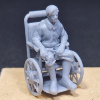 WWI Soldado en silla de ruedas